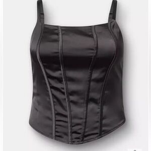 torrid Black Satin Corset Camisole